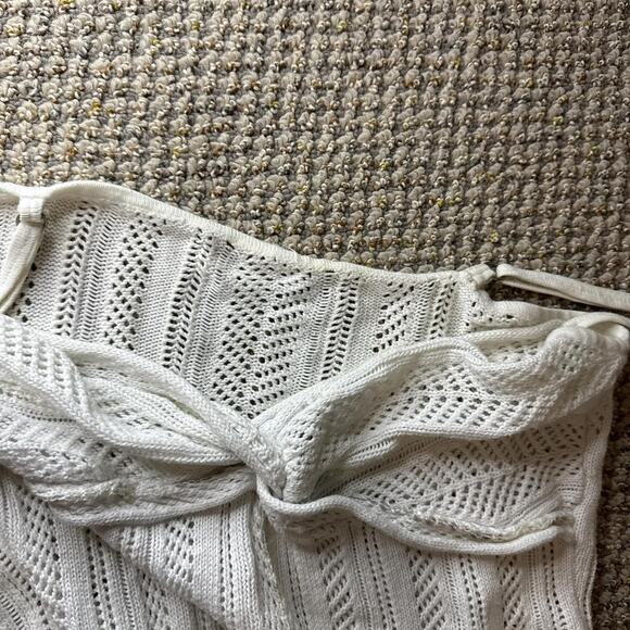 Stunning white vintage y2k crochet babydoll sequin tank top - Picture 6 of 6